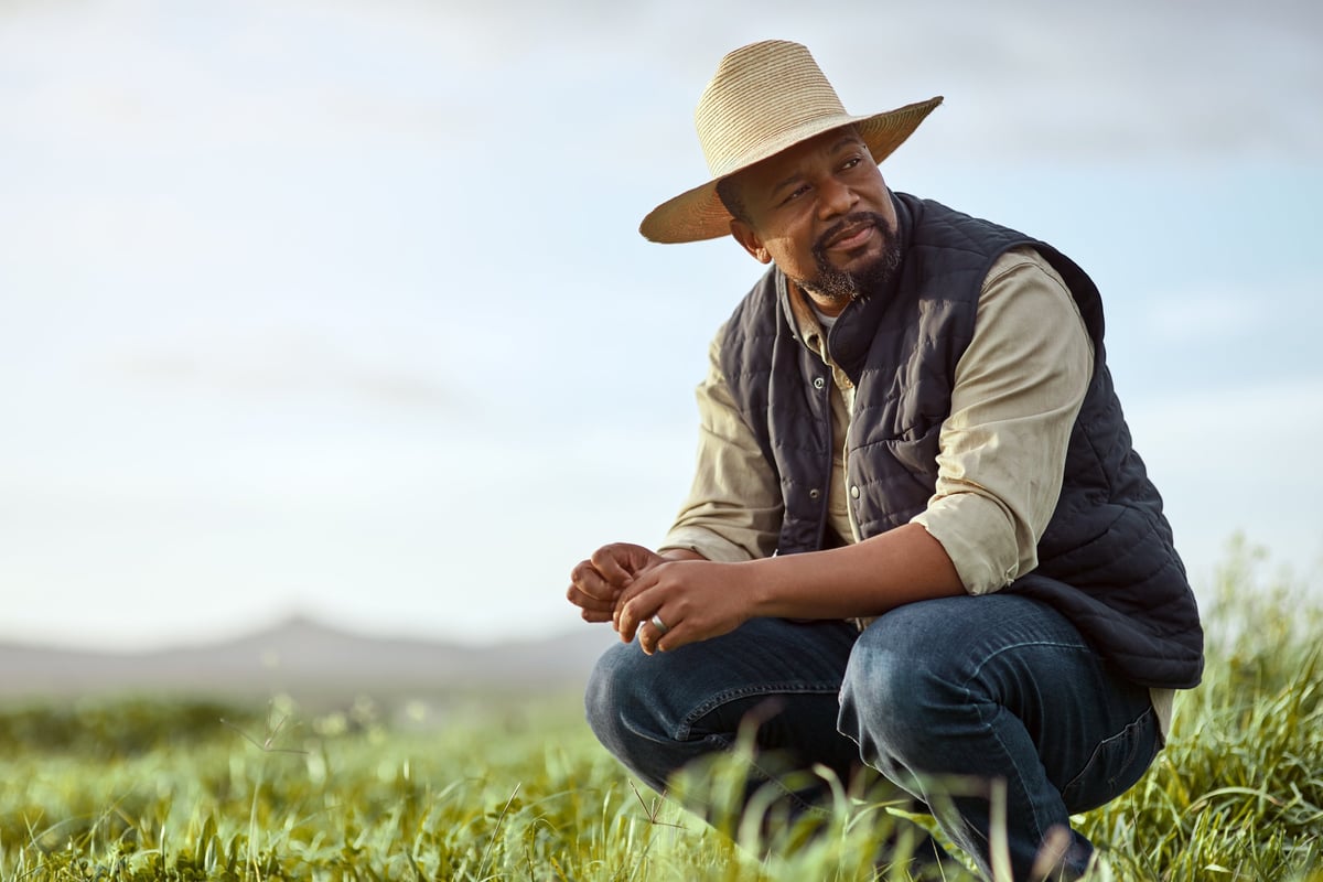 Shot of a mature man working on a farm
