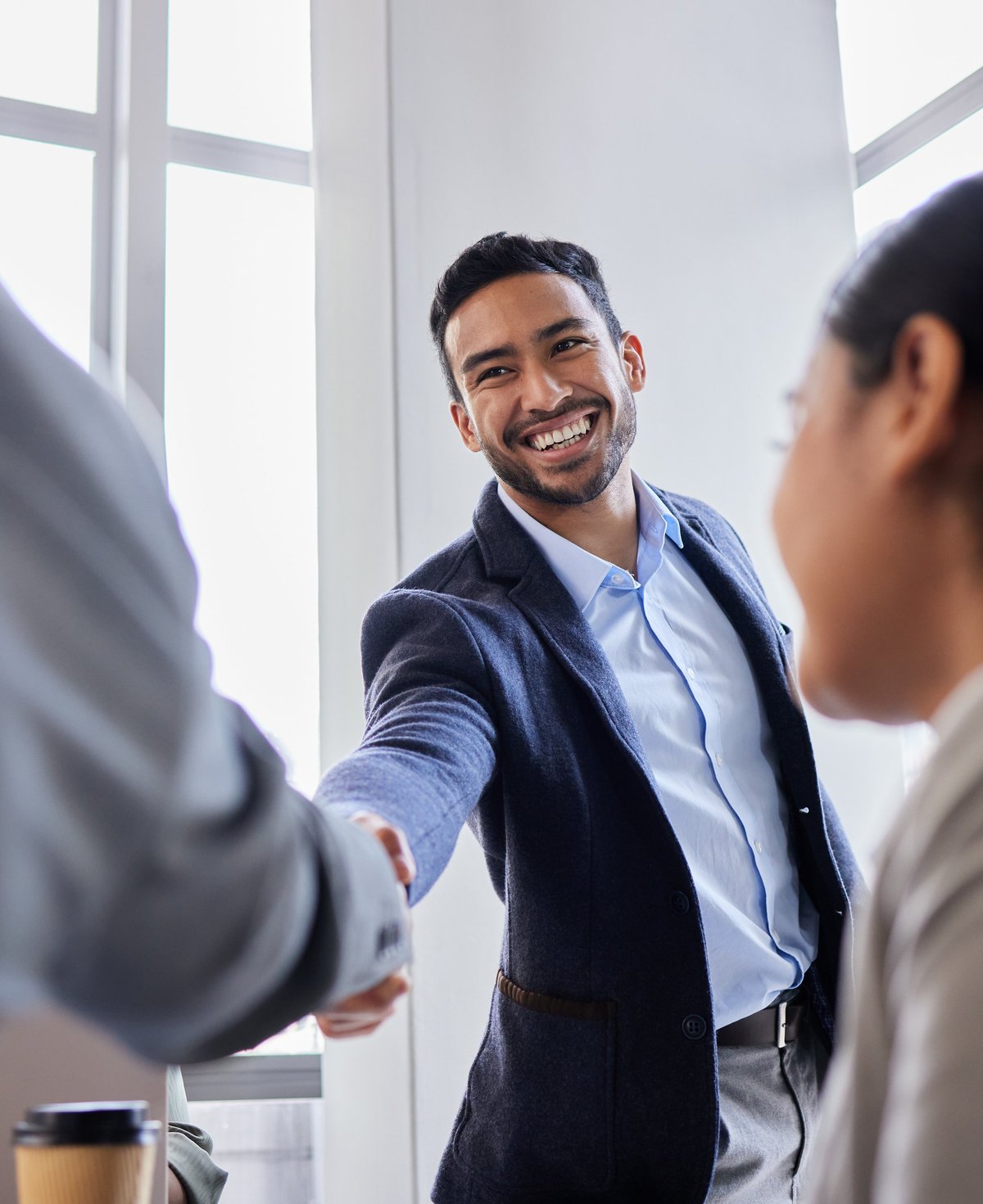 Pleased to meet you - business handshake