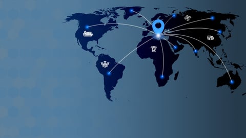 Global shipping network visualization
