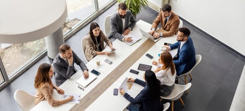 Leadership team at conference table