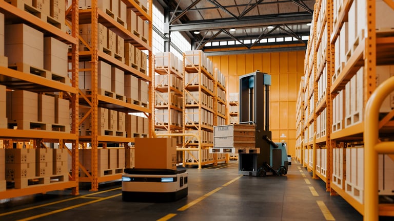 Smart warehouse logistics with automated guided vehicles